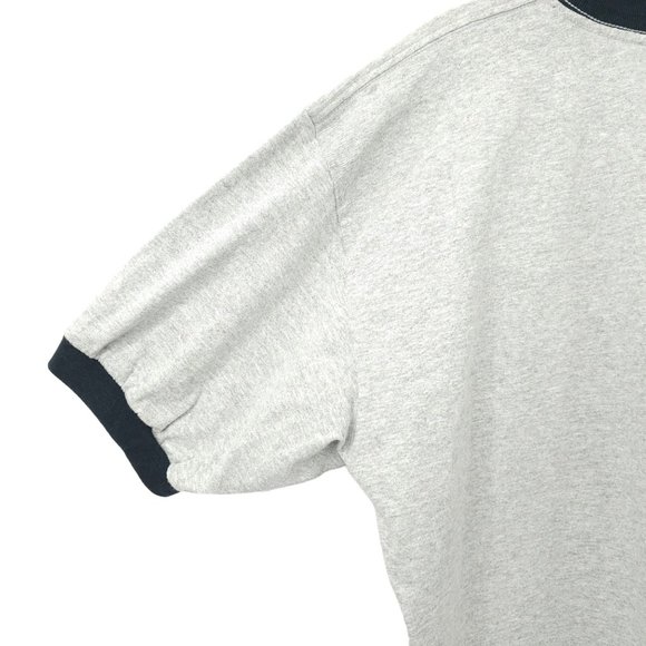 Anvil Valhere Ringer Tee T Shirt Mens XL Crew Neck Gray Black Trim Rock Band - Picture 15 of 16